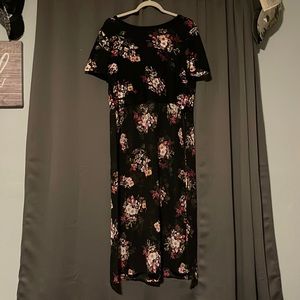 Sweet Rain XL Spilt Sheer T-Shirt Dress